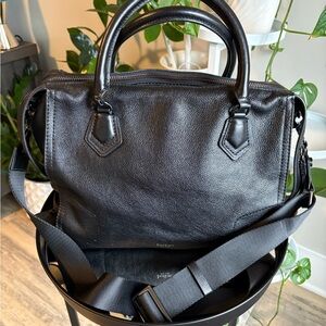 Botkier Black Moto Double Zipper handbag / shoulder bag / cross body